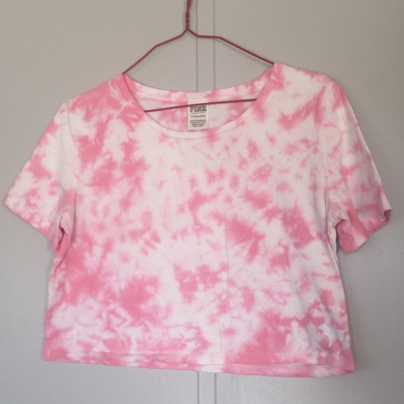 Tops | 525 Pink Tie Dye Crop Top 